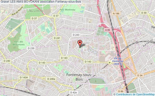 plan association Les Amis Boyokani Fontenay-sous-Bois