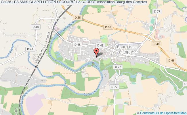 plan association Les Amis-chapelle Bon Secours- La Courbe Bourg-des-Comptes