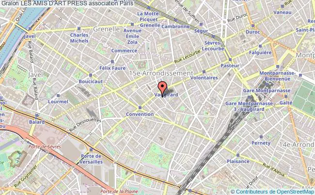 plan association Les Amis D'art Press Paris