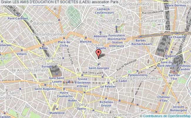 plan association Les Amis D'Éducation Et SociÉtÉs (laes) Paris 9e