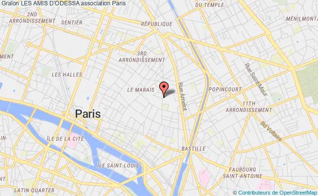 plan association Les Amis D'odessa Paris