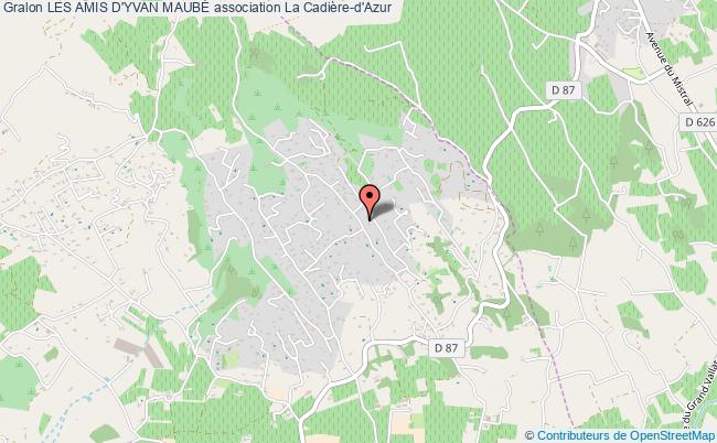 plan association Les Amis D'yvan MaubÉ La Cadière-d'Azur