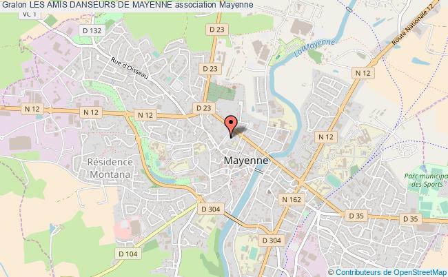 plan association Les Amis Danseurs De Mayenne Mayenne