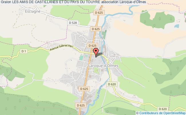plan association Les Amis De Castillanes Et Du Pays Du Touyre Laroque-d'Olmes