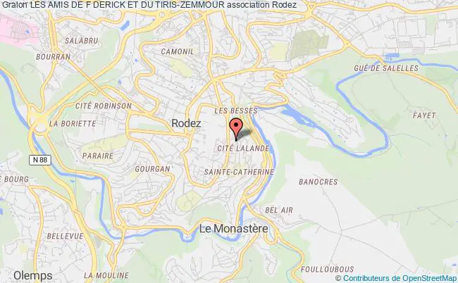 plan association Les Amis De F Derick Et Du Tiris-zemmour Rodez