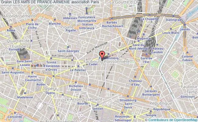 plan association Les Amis De France-armenie Paris