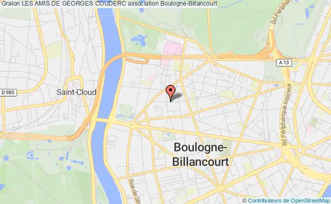plan association Les Amis De Georges Couderc Boulogne-Billancourt