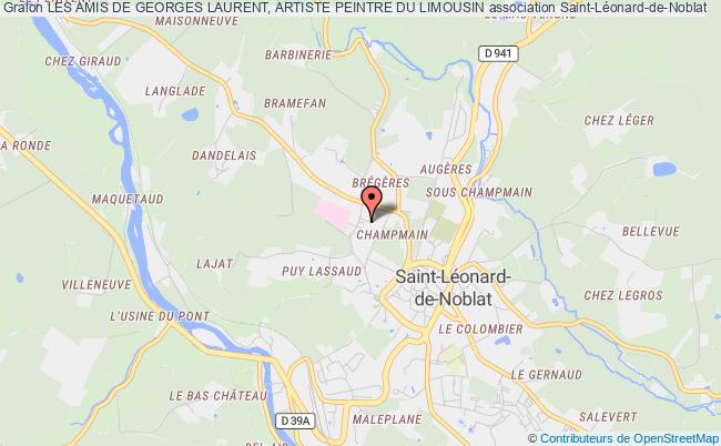 plan association Les Amis De Georges Laurent, Artiste Peintre Du Limousin Saint-Léonard-de-Noblat