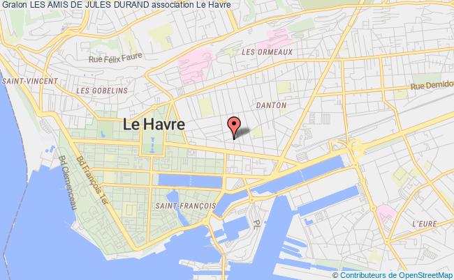 plan association Les Amis De Jules Durand Le    Havre