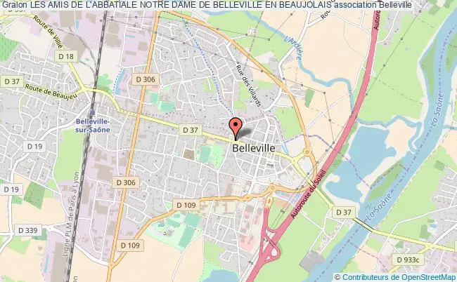 plan association Les Amis De L'abbatiale Notre Dame De Belleville En Beaujolais Belleville