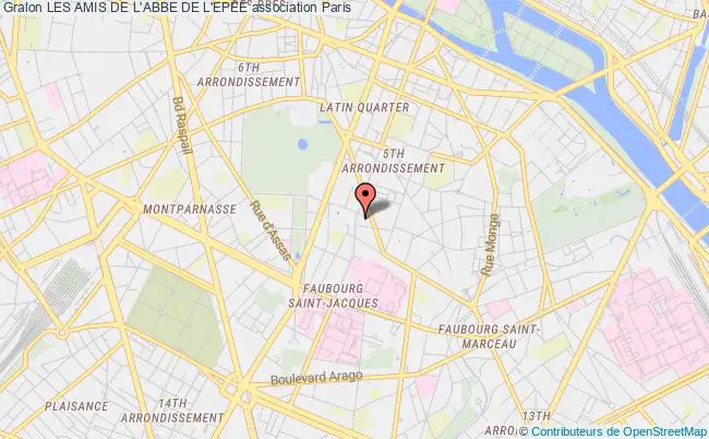 plan association Les Amis De L'abbe De L'epee Paris