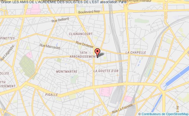 plan association Les Amis De L'academie Des Solistes De L'est Paris