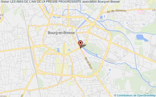 plan association Les Amis De L'ain De La Presse Progressiste Bourg-en-Bresse