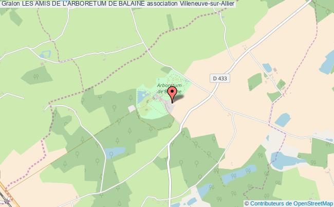 plan association Les Amis De L'arboretum De Balaine Villeneuve-sur-Allier