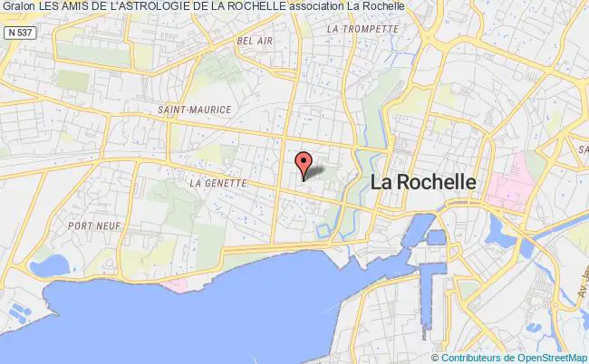 plan association Les Amis De L'astrologie De La Rochelle La    Rochelle