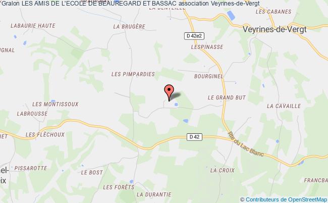 plan association Les Amis De L'ecole De Beauregard Et Bassac Veyrines-de-Vergt