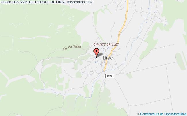 plan association Les Amis De L'ecole De Lirac Lirac