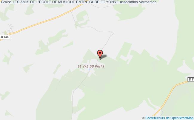 plan association Les Amis De L'ecole De Musique Entre Cure Et Yonne Vermenton