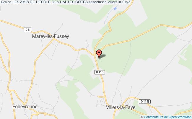 plan association Les Amis De L'ecole Des Hautes Cotes Villers-la-Faye