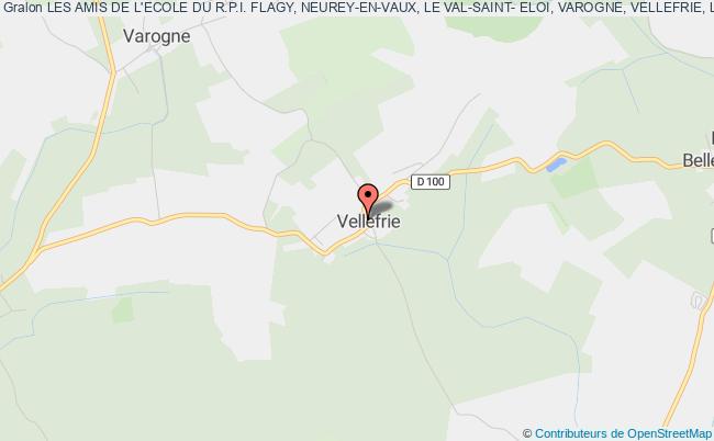 plan association Les Amis De L'ecole Du R.p.i. Flagy, Neurey-en-vaux, Le Val-saint- Eloi, Varogne, Vellefrie, La Villeneuve, Vilory Vellefrie