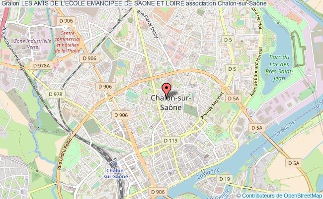 plan association Les Amis De L'ecole Emancipee De Saone Et Loire Chalon-sur-Saône