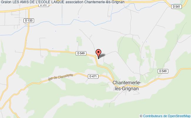 plan association Les Amis De L'ecole Laique Chantemerle-lès-Grignan