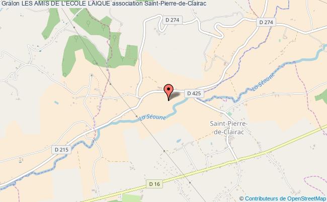 plan association Les Amis De L'ecole Laique Saint-Pierre-de-Clairac