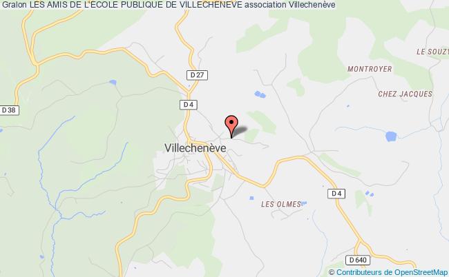 plan association Les Amis De L'ecole Publique De Villecheneve Villechenève