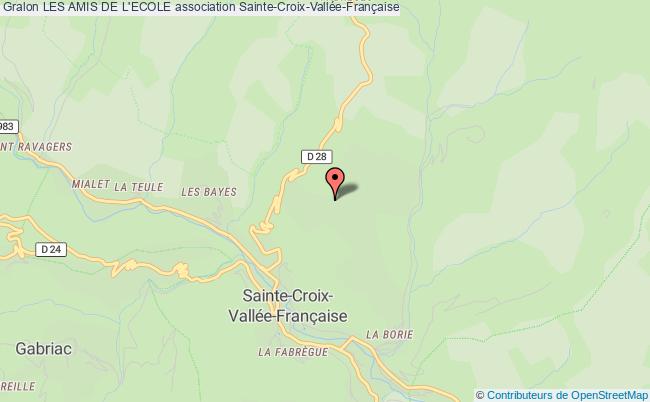 plan association Les Amis De L'ecole Sainte-Croix-Vallée-Française