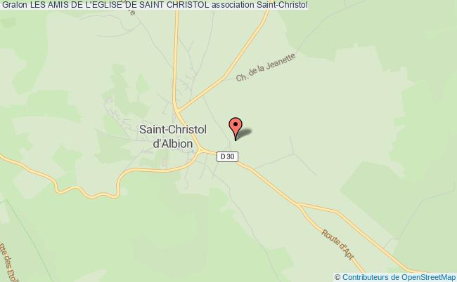plan association Les Amis De L'eglise De Saint Christol Saint-Christol
