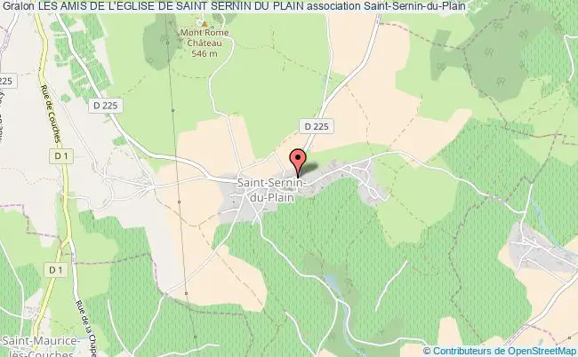 plan association Les Amis De L'eglise De Saint Sernin Du Plain Saint-Sernin-du-Plain