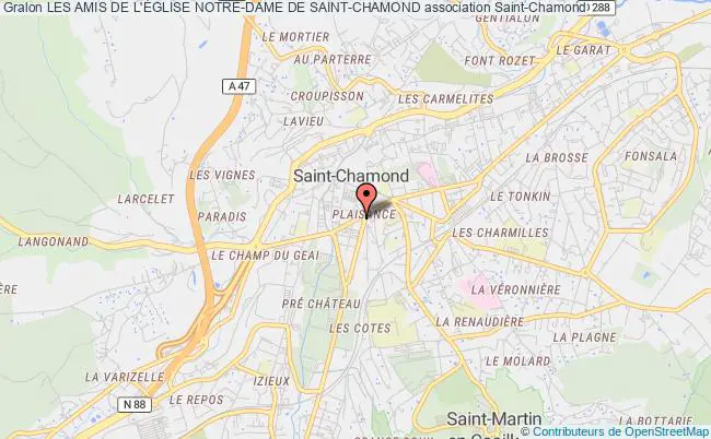 plan association Les Amis De L'Église Notre-dame De Saint-chamond Saint-Chamond