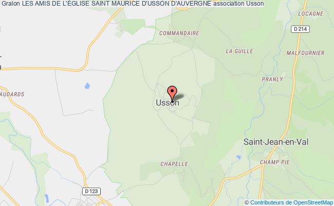 plan association Les Amis De L'Église Saint Maurice D'usson D'auvergne Usson