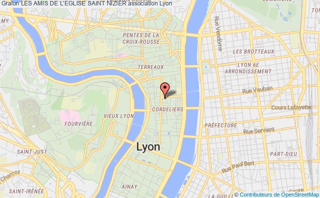 plan association Les Amis De L'eglise Saint Nizier Lyon 2e Arrondissement