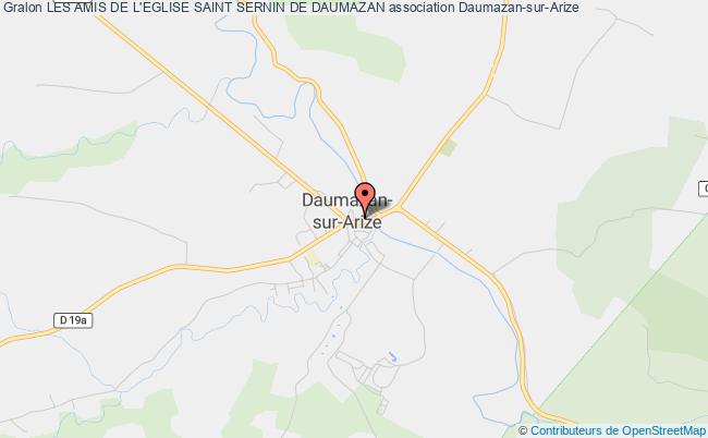 plan association Les Amis De L'eglise Saint Sernin De Daumazan Daumazan-sur-Arize