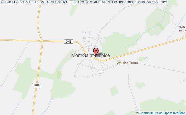 plan association Les Amis De L'environnement Et Du Patrimoine Montois Mont-Saint-Sulpice