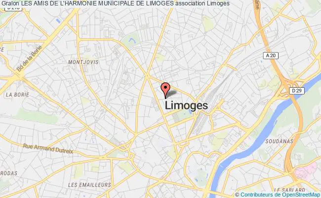 plan association Les Amis De L'harmonie Municipale De Limoges Limoges