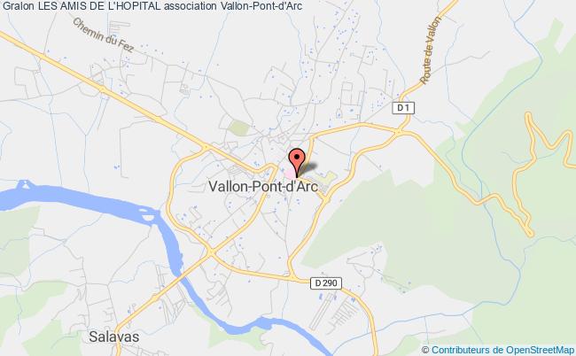 plan association Les Amis De L'hopital Vallon-Pont-d'Arc