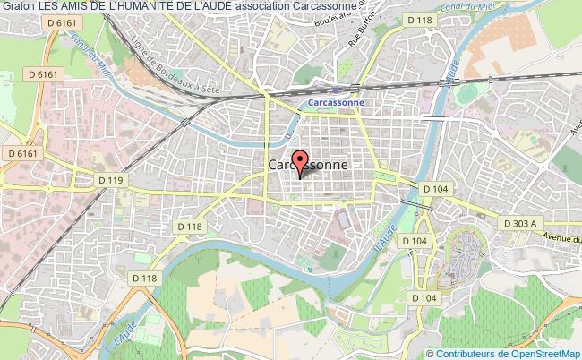 plan association Les Amis De L'humanite De L'aude Carcassonne