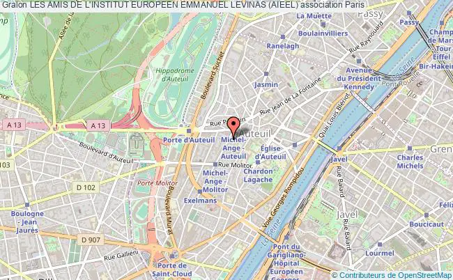 plan association Les Amis De L'institut Europeen Emmanuel Levinas (aieel) Paris