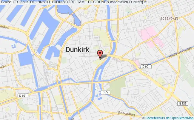 plan association Les Amis De L'institution Notre-dame Des Dunes Dunkerque