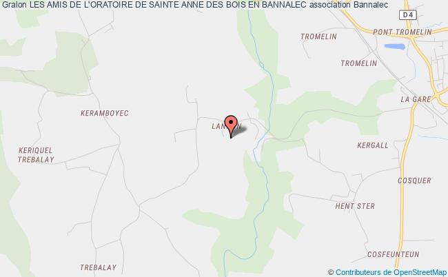 plan association Les Amis De L'oratoire De Sainte Anne Des Bois En Bannalec Bannalec