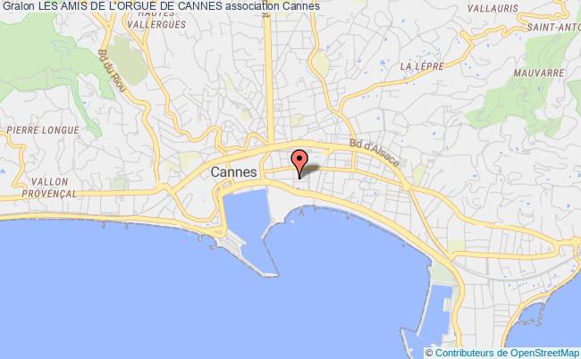 plan association Les Amis De L'orgue De Cannes Cannes