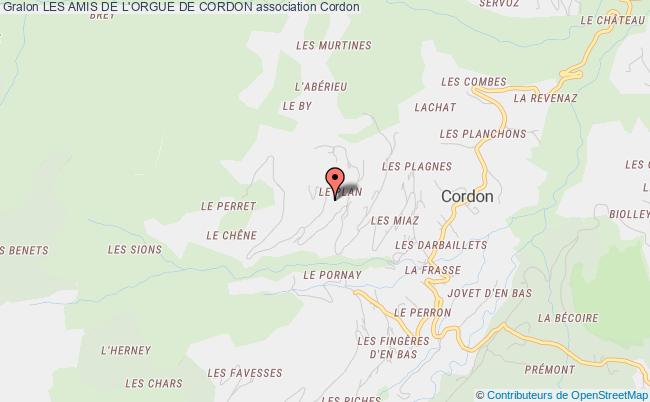 plan association Les Amis De L'orgue De Cordon Cordon