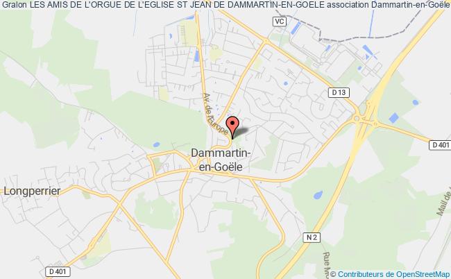 plan association Les Amis De L'orgue De L'eglise St Jean De Dammartin-en-goele Dammartin-en-Goële