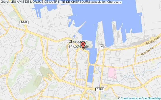 plan association Les Amis De L'orgue De La Trinite De Cherbourg Cherbourg-Octeville