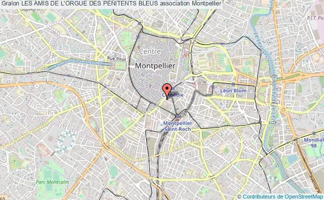 plan association Les Amis De L'orgue Des PÉnitents Bleus Montpellier