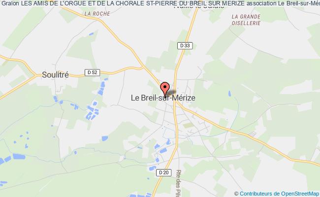 plan association Les Amis De L'orgue Et De La Chorale St-pierre Du Breil Sur Merize Le    Breil-sur-Mérize