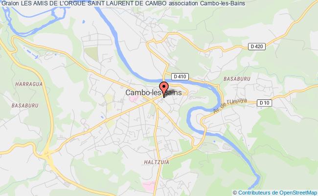 plan association Les Amis De L'orgue Saint Laurent De Cambo Cambo-les-Bains
