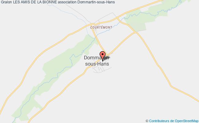 plan association Les Amis De La Bionne Dommartin-sous-Hans